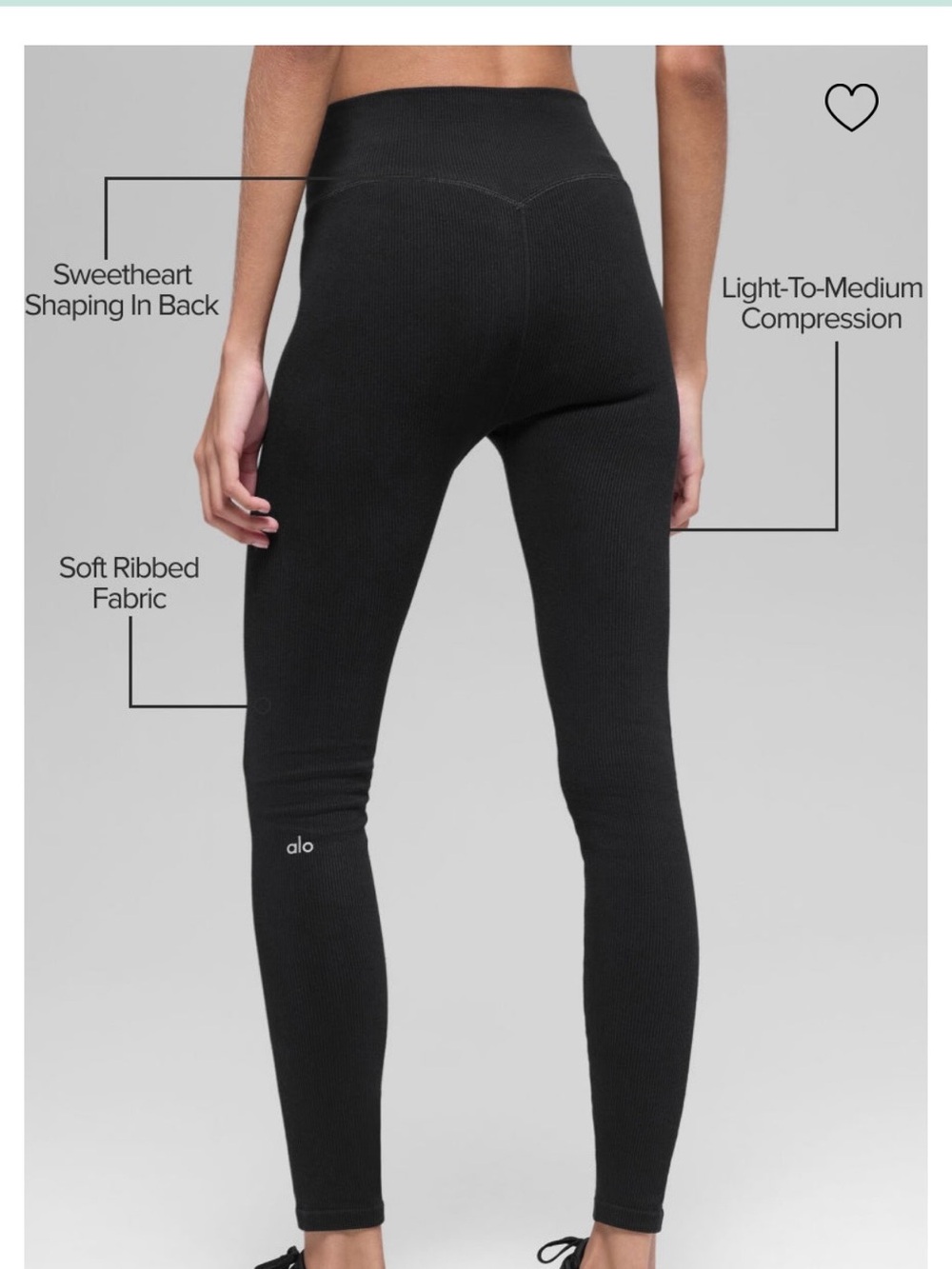 Alo Winter Warm Ribbed Leggings in Black
